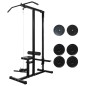 vidaXL Máquina de musculación con discos de peso 40 kg