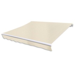 vidaXL Toldo plegable de operación manual 300 cm crema