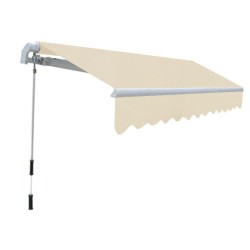 vidaXL Toldo plegable de operación manual 300 cm crema