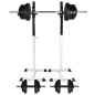 vidaXL Soporte de pesas con pesas y mancuernas 60,5 kg vidaXL Soporte de pesas con pesas y mancuernas 60,5 kg
