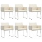 vidaXL Sillas de comedor 6 unidades tela apariencia de lino blanco vidaXL Sillas de comedor 6 unidades tela apariencia de lino blanco