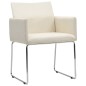 vidaXL Sillas de comedor 6 unidades tela apariencia de lino blanco vidaXL Sillas de comedor 6 unidades tela apariencia de lino blanco