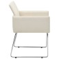 vidaXL Sillas de comedor 6 unidades tela apariencia de lino blanco vidaXL Sillas de comedor 6 unidades tela apariencia de lino blanco