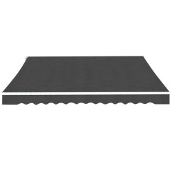 vidaXL Toldo plegable de operación manual 400 cm antracita