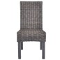 vidaXL Sillas de comedor 4 unidades ratán Kubu y madera mango marrón vidaXL Sillas de comedor 4 unidades ratán Kubu y madera mango marrón
