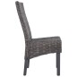 vidaXL Sillas de comedor 4 unidades ratán Kubu y madera mango marrón vidaXL Sillas de comedor 4 unidades ratán Kubu y madera mango marrón