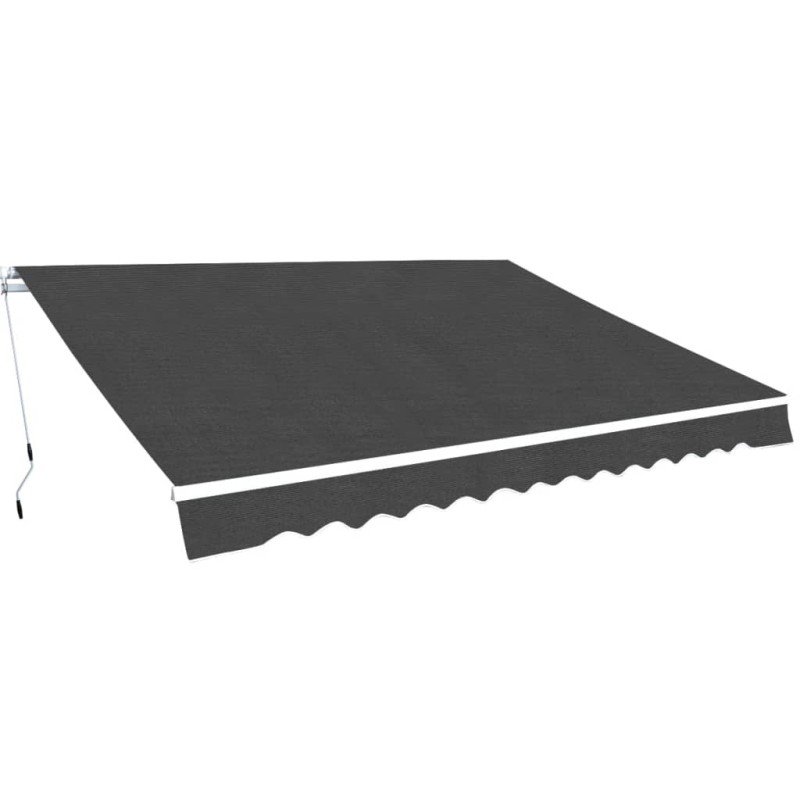 vidaXL Toldo plegable de operación manual 500 cm antracita vidaXL Toldo plegable de operación manual 500 cm antracita