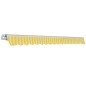 vidaXL Toldo plegable de operación manual 400 cm amarillo y blanco vidaXL Toldo plegable de operación manual 400 cm amarillo y blanco