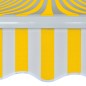 vidaXL Toldo plegable de operación manual 400 cm amarillo y blanco vidaXL Toldo plegable de operación manual 400 cm amarillo y blanco