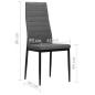 vidaXL Sillas de comedor 6 unidades tela gris claro vidaXL Sillas de comedor 6 unidades tela gris claro