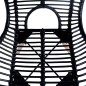 vidaXL Sillas de comedor 6 unidades de ratán natural negro