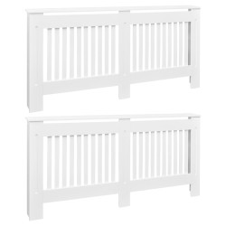vidaXL Cubiertas para radiador 2 unidades MDF blanco 172 cm