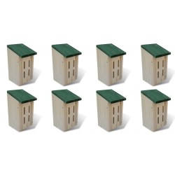 vidaXL Casas para mariposas 8 unidades madera 14x15x22 cm 