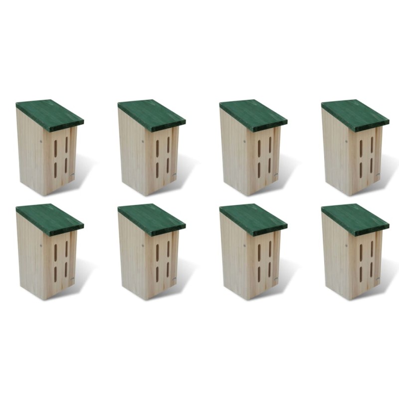 vidaXL Casas para mariposas 8 unidades madera 14x15x22 cm vidaXL Casas para mariposas 8 unidades madera 14x15x22 cm