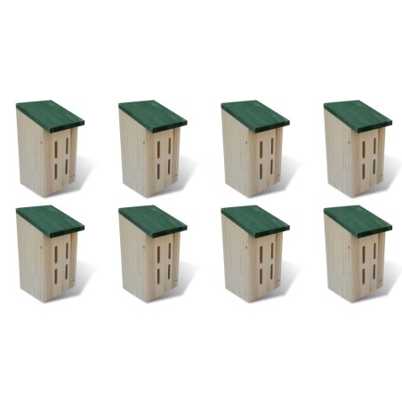 vidaXL Casas para mariposas 8 unidades madera 14x15x22 cm 