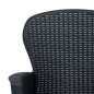 vidaXL Comedor de jardín 9 piezas plástico aspecto de ratán antracita vidaXL Comedor de jardín 9 piezas plástico aspecto de ratán antracita