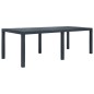 vidaXL Comedor de jardín 9 piezas plástico aspecto de ratán antracita vidaXL Comedor de jardín 9 piezas plástico aspecto de ratán antracita