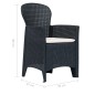 vidaXL Comedor de jardín 9 piezas plástico aspecto de ratán antracita vidaXL Comedor de jardín 9 piezas plástico aspecto de ratán antracita
