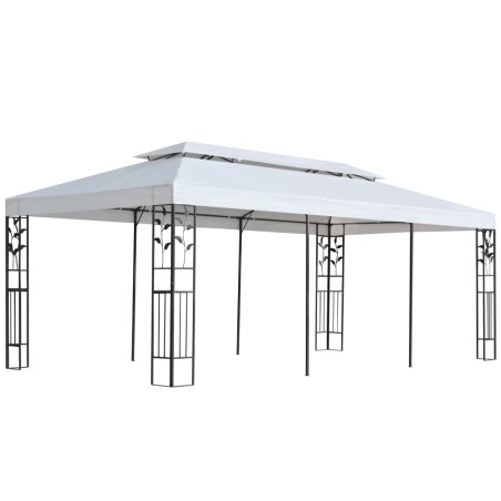vidaXL Cenador blanco 3x6 m