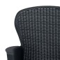 vidaXL Comedor de jardín 7 piezas plástico aspecto de ratán antracita vidaXL Comedor de jardín 7 piezas plástico aspecto de ratán antracita