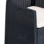 vidaXL Comedor de jardín 7 piezas plástico aspecto de ratán antracita vidaXL Comedor de jardín 7 piezas plástico aspecto de ratán antracita