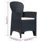 vidaXL Comedor de jardín 7 piezas plástico aspecto de ratán antracita vidaXL Comedor de jardín 7 piezas plástico aspecto de ratán antracita