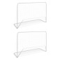 vidaXL Porterías de fútbol 2 uds con red 182x61x122 cm acero blanco