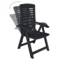 vidaXL Conjunto de comedor de jardín 11 piezas plástico gris antracita vidaXL Conjunto de comedor de jardín 11 piezas plástico gris antracita