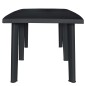 vidaXL Conjunto de comedor de jardín 11 piezas plástico gris antracita vidaXL Conjunto de comedor de jardín 11 piezas plástico gris antracita