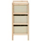 vidaXL Estantes con 3 cestas de tela 2 unidades madera de cedro beige