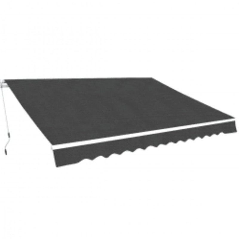 vidaXL Toldo plegable de operación manual 600 cm gris antracita