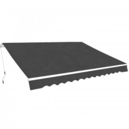 vidaXL Toldo plegable de operación manual 600 cm gris antracita