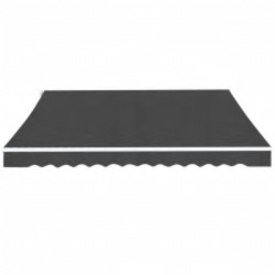 vidaXL Toldo plegable de operación manual 600 cm gris antracita