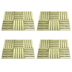vidaXL Baldosa de porche 24 unidades madera verde 50x50 cm