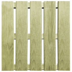 vidaXL Baldosa de porche 24 unidades madera verde 50x50 cm