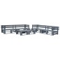 vidaXL Set de muebles de palets para jardín 6 piezas madera gris vidaXL Set de muebles de palets para jardín 6 piezas madera gris