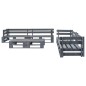 vidaXL Set de muebles de palets para jardín 6 piezas madera gris vidaXL Set de muebles de palets para jardín 6 piezas madera gris