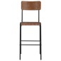 vidaXL Conjunto de mesa alta con taburetes 3 piezas acero negro vidaXL Conjunto de mesa alta con taburetes 3 piezas acero negro