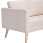 vidaXL Conjunto de sofás 2 piezas tela color crema