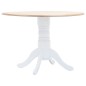 vidaXL Juego de comedor 5 piezas madera maciza de caucho blanco marrón vidaXL Juego de comedor 5 piezas madera maciza de caucho blanco marrón