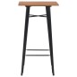 vidaXL Conjunto de mesa alta y taburetes 3 piezas acero negro vidaXL Conjunto de mesa alta y taburetes 3 piezas acero negro