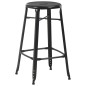 vidaXL Conjunto de mesa alta y taburetes 3 piezas acero negro vidaXL Conjunto de mesa alta y taburetes 3 piezas acero negro