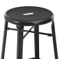 vidaXL Conjunto de mesa alta y taburetes 3 piezas acero negro vidaXL Conjunto de mesa alta y taburetes 3 piezas acero negro