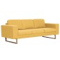 vidaXL Juego de sofás 2 piezas de tela amarillo vidaXL Juego de sofás 2 piezas de tela amarillo