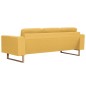 vidaXL Juego de sofás 2 piezas de tela amarillo vidaXL Juego de sofás 2 piezas de tela amarillo