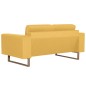 vidaXL Juego de sofás 2 piezas de tela amarillo vidaXL Juego de sofás 2 piezas de tela amarillo