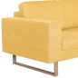 vidaXL Juego de sofás 2 piezas de tela amarillo vidaXL Juego de sofás 2 piezas de tela amarillo