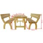 vidaXL Mesa de jardín con 2 bancos madera de pino impregnada vidaXL Mesa de jardín con 2 bancos madera de pino impregnada