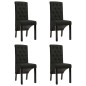 vidaXL Sillas de comedor 4 unidades de tela negra vidaXL Sillas de comedor 4 unidades de tela negra