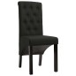 vidaXL Sillas de comedor 4 unidades de tela negra vidaXL Sillas de comedor 4 unidades de tela negra
